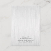 Geborsteld zilver Luxe Sieraden 3 Oorbel display Visitekaartje (Achterkant)