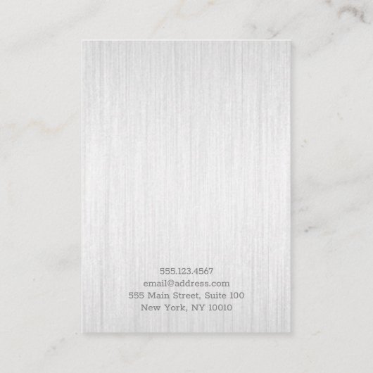 Geborsteld zilver Luxe Sieraden 3 Oorbel display Visitekaartje (Achterkant)