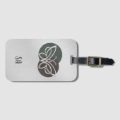 Geborsteld Zilver Luxe Vlinder Bagagelabel (Voorkant (horizontaal))