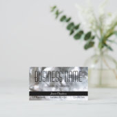 geborsteld zilver metalen constructie visitekaartje (Staand voorkant)