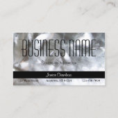 geborsteld zilver metalen constructie visitekaartje (Voorkant)