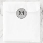 Geborsteld Zilver Monogram Stickers (Tas)