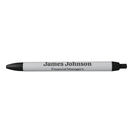 Geborsteld Zilver Retro Krachtig Serif Bureaunaamp Zwarte Inkt Pen (Voorkant)