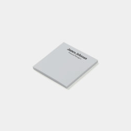 Geborsteld Zilver Retro Vet Serif Bureaunaamplaat Post-it® Notes