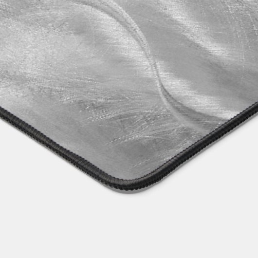 Geborsteld zilvermetaal Abstract Bureaumat (Hoek)