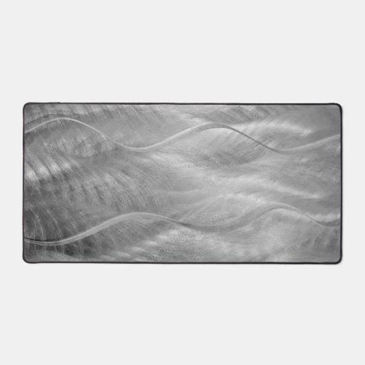 Geborsteld zilvermetaal Abstract Bureaumat (Voorkant)