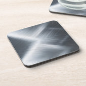 geborstelde aluminiummacrotextuur bier onderzetter (Linkerzijde)