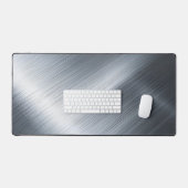 geborstelde aluminiummacrotextuur bureaumat (Keyboard & Muis)