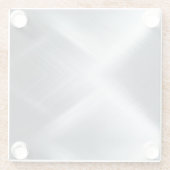 geborstelde aluminiummacrotextuur glazen onderzetter (Achterkant)