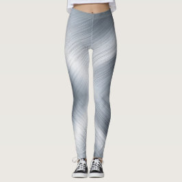 geborstelde aluminiummacrotextuur leggings