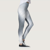 geborstelde aluminiummacrotextuur leggings (Rechts)