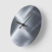 geborstelde aluminiummacrotextuur ronde klok (Hoek)