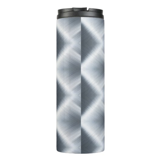 geborstelde aluminiummacrotextuur thermosbeker (Achterkant)