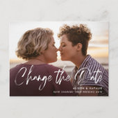 Geborstelde belettering De datum van uitstel wijzi Aankondigingskaart (Voorkant)