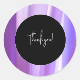 Geborstelde bloemblaadjes Lavendel "Dank u" Sticke Ronde Sticker
