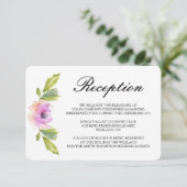 Geborstelde Bloemen | Waterverf Bruiloftsreceptie Informatiekaartje (Staand voorkant)