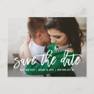 Geborstelde Charm Save The Date Postkaarten Aankondigingskaart
