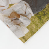 geborstelde dankbare bewerkbare kleurenfotocollage fleece deken (Hoek)