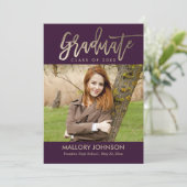 geborstelde Glimmer EDITABLE KLEUR Afstuderen Kaar Kaart (Staand voorkant)