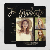 geborstelde Glimmer EDITABLE KLEUR Afstuderen Kaar Kaart (Voorkant / Achterkant)