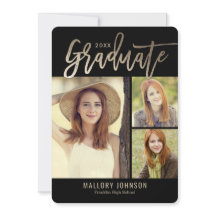 geborstelde Glimmer EDITABLE KLEUR Afstuderen Kaar