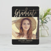 geborstelde Glimmer EDITABLE KLEUR Afstuderen Kaar Kaart (Staand voorkant)