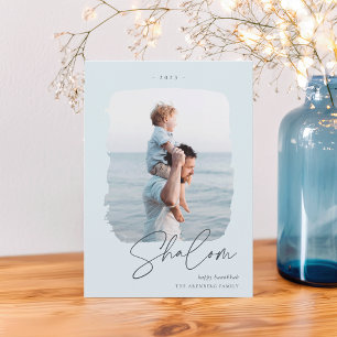 geborstelde handtekening   Hanukkah-foto Feestdagenkaart