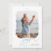 geborstelde handtekening | Joyful | Foto Feestdagenkaart (Voorkant)