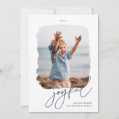 geborstelde handtekening | Joyful | Foto Feestdagenkaart (Voorkant)