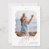 geborstelde handtekening | Joyful | Foto Feestdagenkaart (Voorkant)
