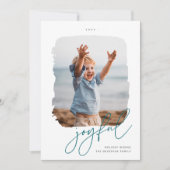 geborstelde handtekening | Joyful | Foto Feestdagenkaart (Voorkant)