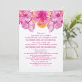 Geborstelde Hibiscus Bloem Informatiekaart Kaart (Staand voorkant)