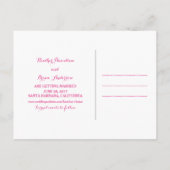 Geborstelde Hibiscus Bloemen Save the Date Briefka Aankondigingskaart (Achterkant)