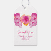 Geborstelde Hibiscus Floral Gift Labels Cadeaulabel (Voorkant)
