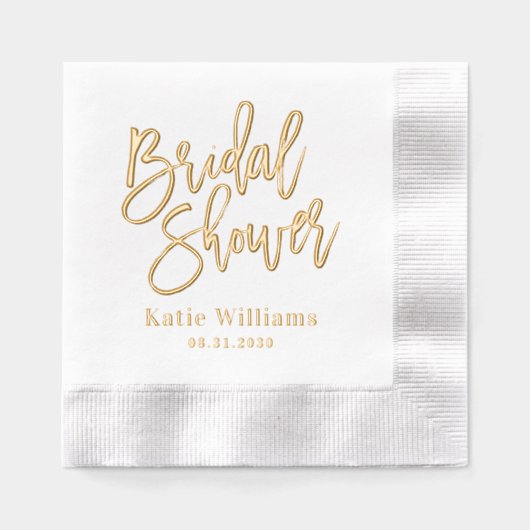 Geborstelde kalligrafie Vrijgezellenfeest Folie se Folie Servetten (Voorkant)