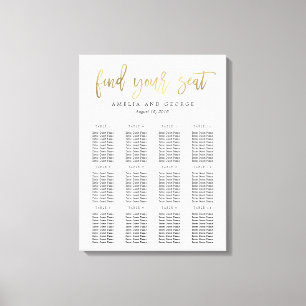 Geborstelde kalligrafie zitgrafiek Canvas Faux Gol Afdruk