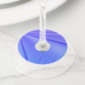 Geborstelde lavendel naar Violet Contour Design Wijnglaslabel (Dichtbij)