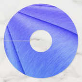 Geborstelde lavendel naar Violet Contour Design Wijnglaslabel (Achterkant)