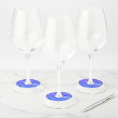 Geborstelde lavendel naar Violet Contour Design Wijnglaslabel (Set)