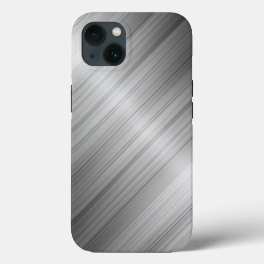 Geborstelde metaalstructuur Case-Mate iPhone case (Achterkant)