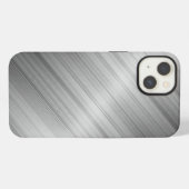 Geborstelde metaalstructuur iPhone hoesje (Achterkant horizontaal)