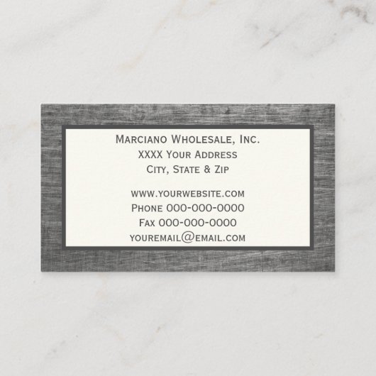 Geborstelde metaaltextuur met aangepaste Logo Visitekaartje (Achterkant)