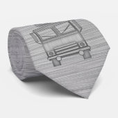 Geborstelde Metal-look Fire Truck Stropdas (Opgerold)