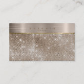 geborstelde metalen band op Glitter Bronze ID802 Visitekaartje (Voorkant)
