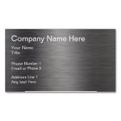 Geborstelde metalen look Automotive Magnetisch Visitekaartje (Voorkant)