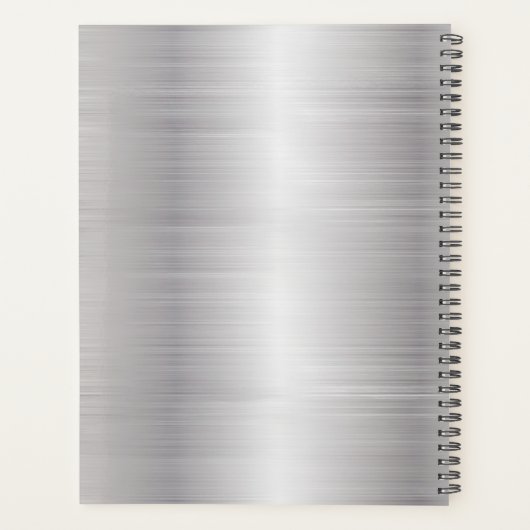 geborstelde metalen planner (Achterkant)