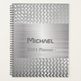 geborstelde metalen planner