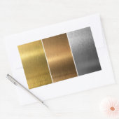 Geborstelde metalen rechthoekige sticker (Envelop)