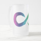 Geborstelde Neurodiversiteit Matglas Bierpul (Voorkant links)