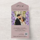 Geborstelde overlay bloemenalles in één uitnodigin all in one uitnodiging (Binnen)